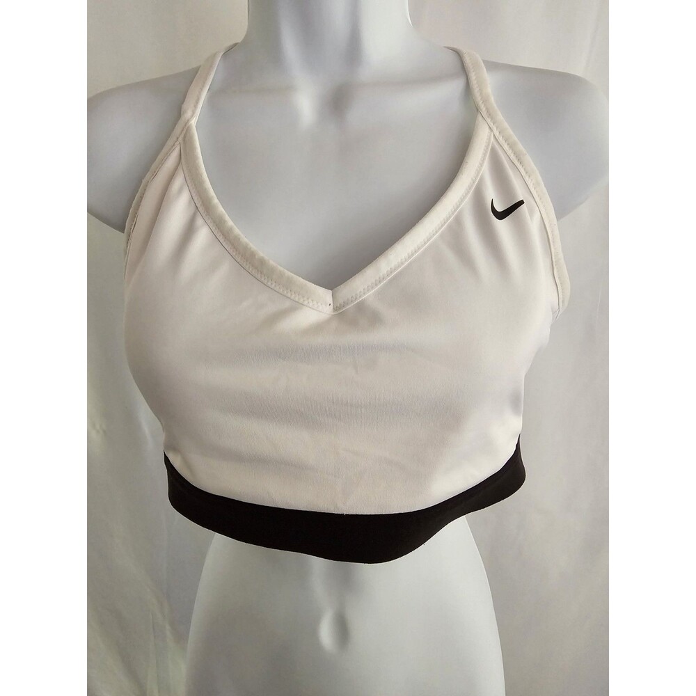 Nike Sports Bra Women's White Dri-Fit Wireless Size XL
